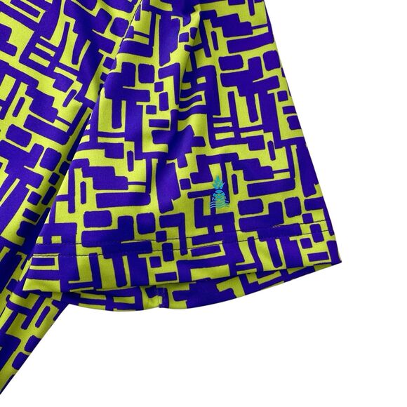 Chubbies Polo Shirt Medium Purple Stretch Performance Preppy Golf Funky - Picture 3 of 9